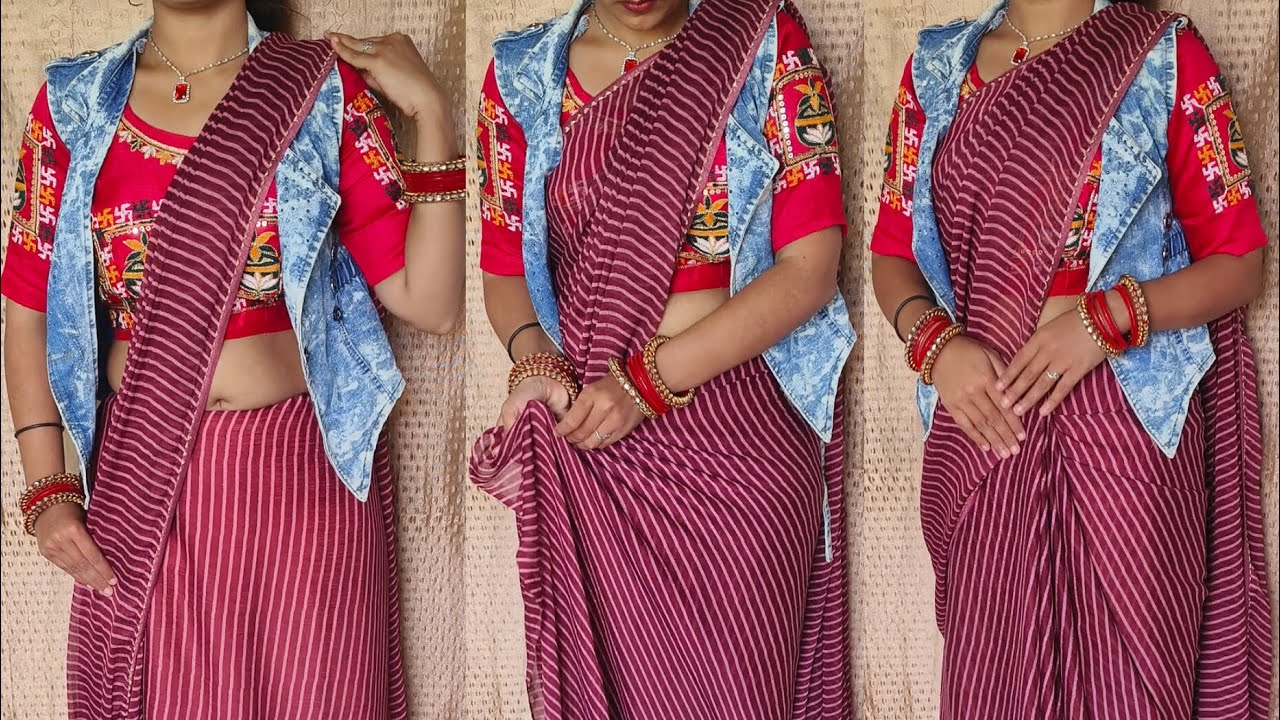How to a saree wear beginners / easy saree draping function / pattu saree draping tutorial 