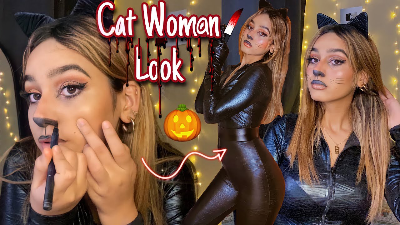 Catwoman look✨🎃|غيرت شكلي لقطة 😂🐱💓 +Storytime(تعرضت للسرقة و الضرب 😭🥺)