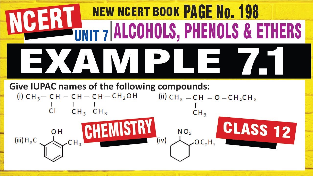 example 7.1 class 12 chemistry |alcohol phenol ether ncert solutions| class 12 chemistry example 7.1