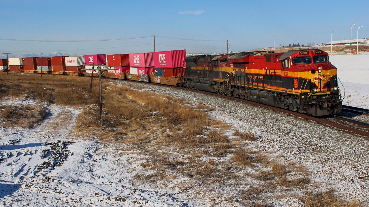 KCS T4!! KCS 5020 East - CPKC 146 (IMS) - Laggan Sub - Cochrane, Alberta