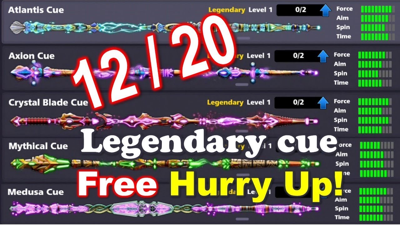 How To Get 12 Legendary Cue Free 😘 Hurry Up !