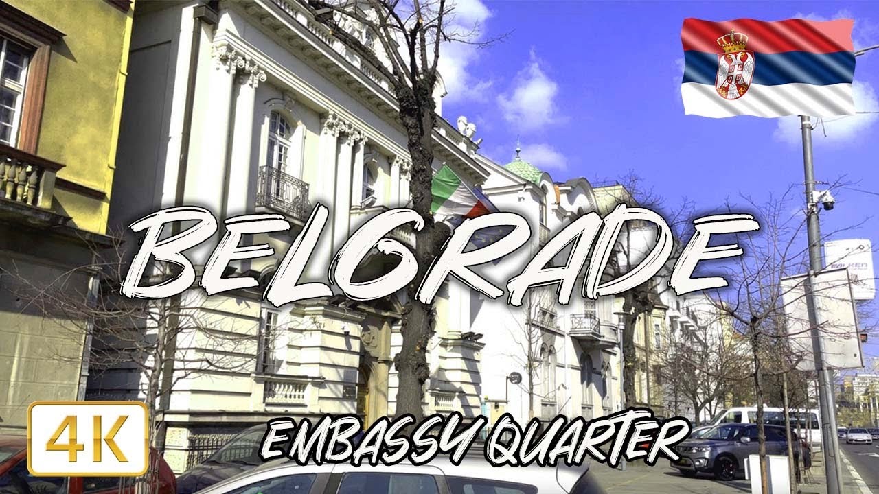 Belgrade, SERBIA 🇷🇸 Kneza Miloša embassy street 2021 I Walking tour I 4K/60fps