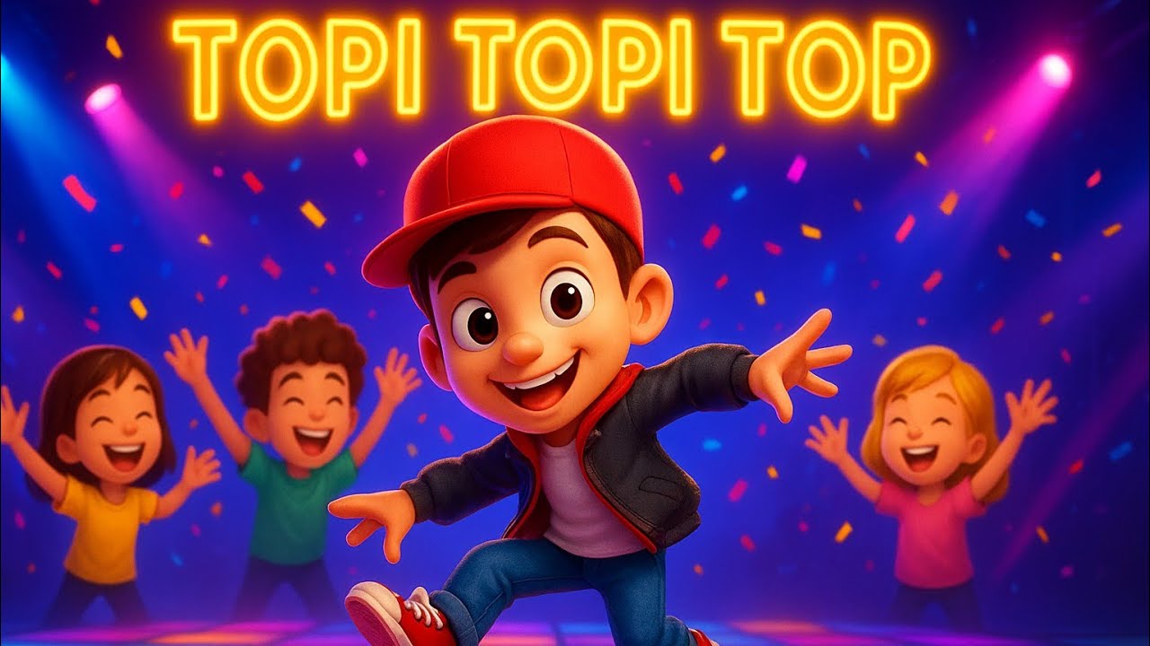 🧢🕺Topi Topi Top Top | Kids Dance Party Song 2025 | Funny Cartoon Music Video | 3D Animation
