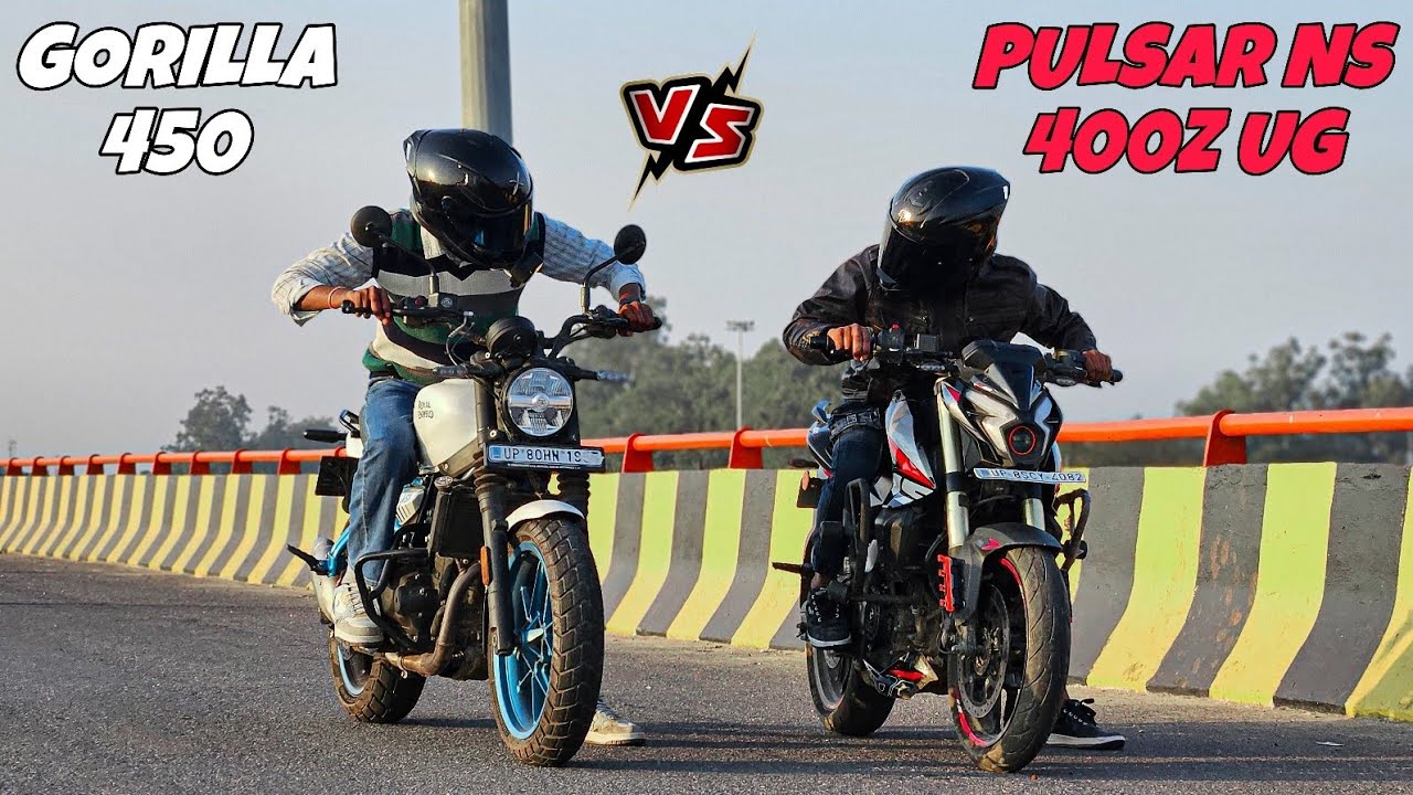 ROYAL ENFIELD GORILLA 450 VS BAJAJ PULSAR NS 400Z UG || DRAGRACE 