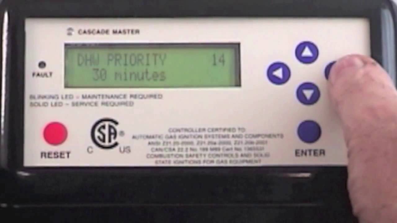 Elite - CH Post Pump Time; DHW Priority; Cascade Address -