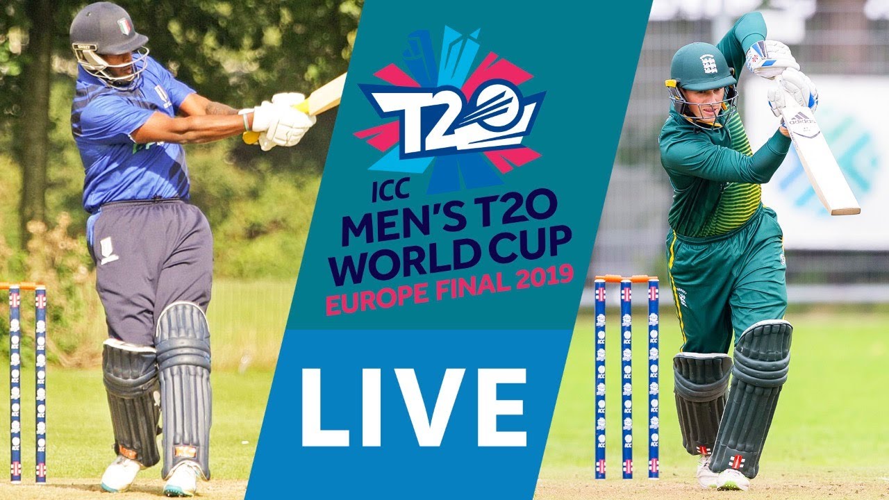 LIVE CRICKET - ICC Men's T20 World Cup Europe Final 2019 - Italy vs Guernsey. Match starts 15.45 BST