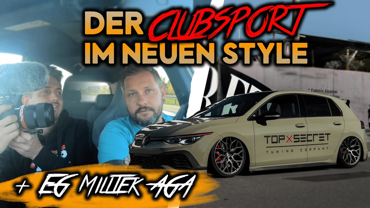 VW Golf 8 GTI Clubsport Folierung und EG Milltek Abgasanlage ✖ Top Secret Tuning