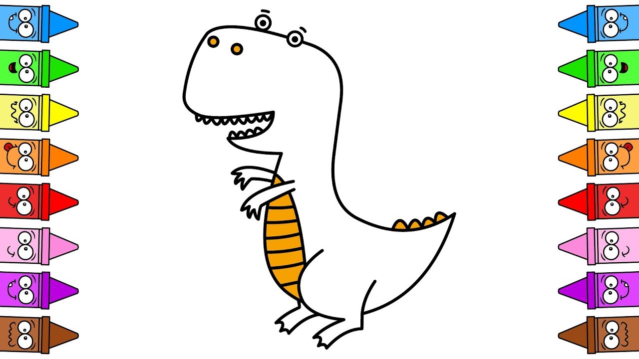 How To Draw Dinosaur Step by Step | Dinosaur Coloring Book