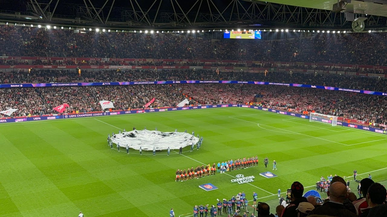 Full UEFA Champions League Anthem at the Emirates Stadium
