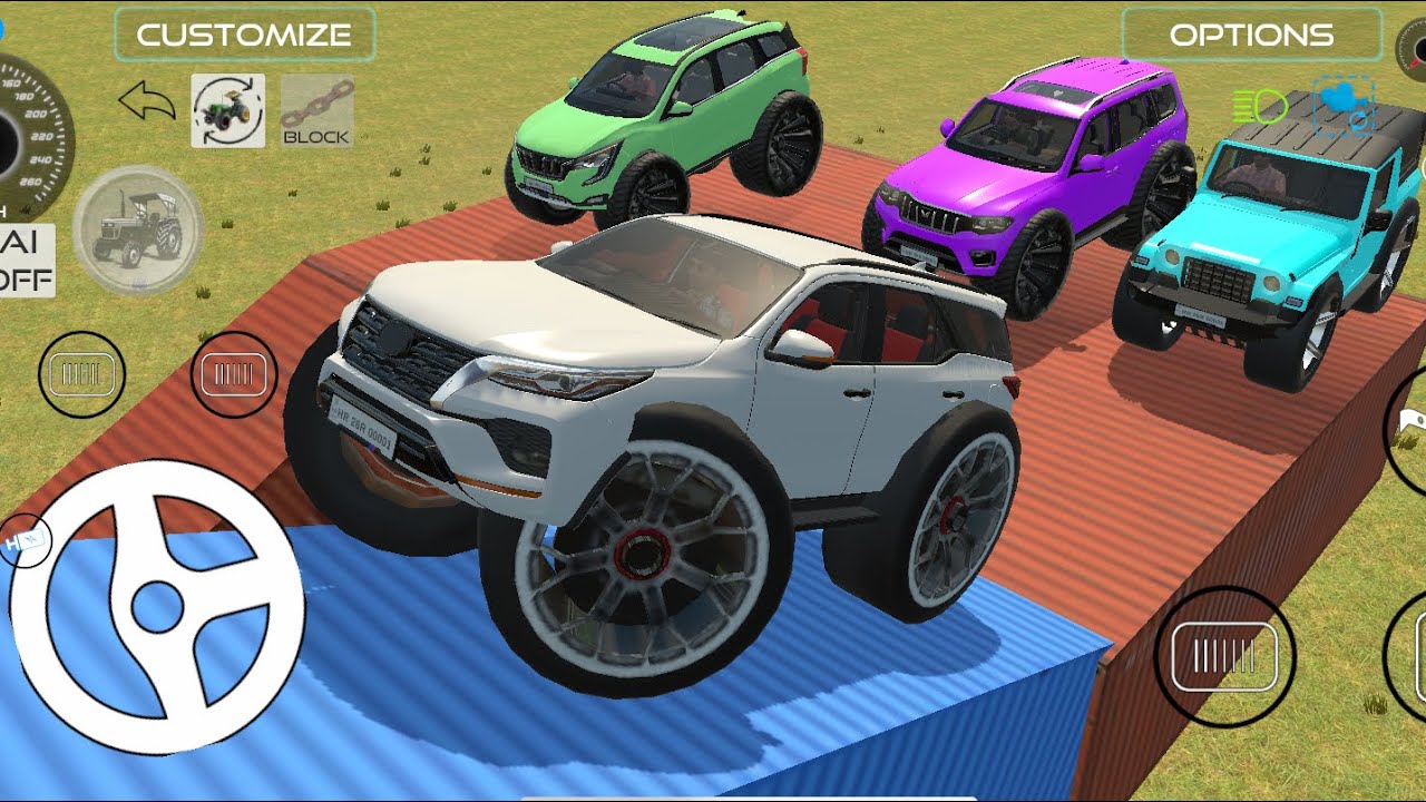 Drive Dumper and Unloading Stone From Dumper Truck in Game#fortuner #4x4#scorpio #thar #gameplaypt42