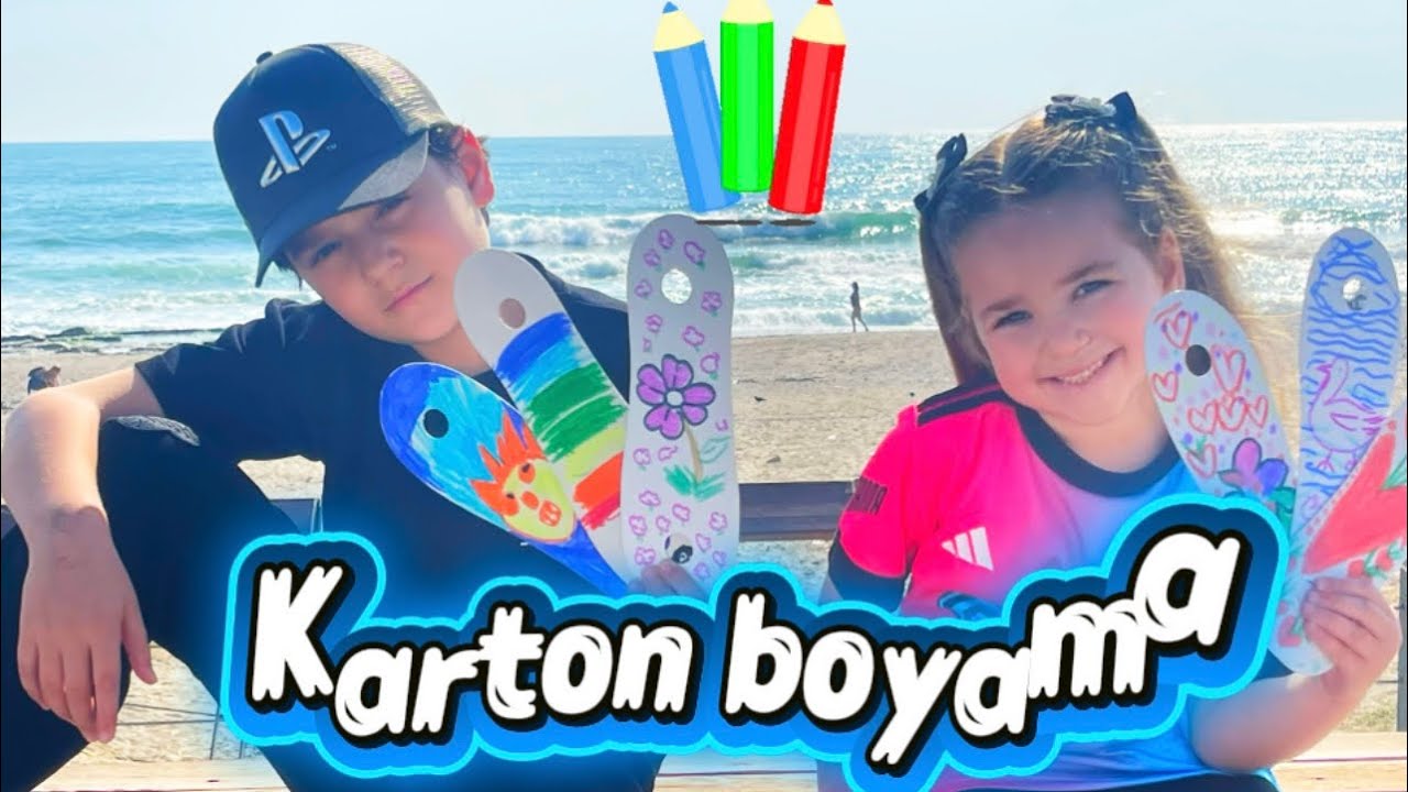 KARTON BOYAMA YAPTIK‼️BAKIN NEREDE‼️🤗🤭😳 Eğlenceli çocuk videosu