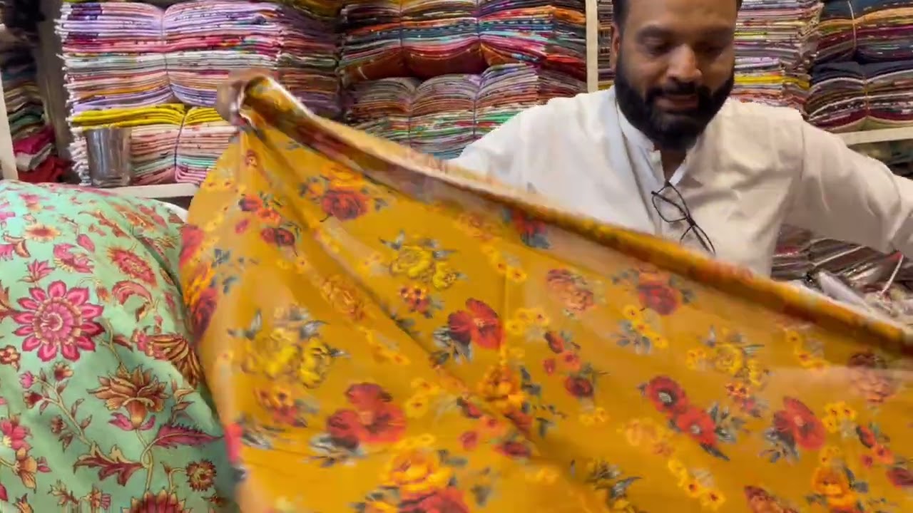Baroque Brand Lawn 3Pc Suiting | Faisalabad wholesale cloth market | @voiceofazkar 