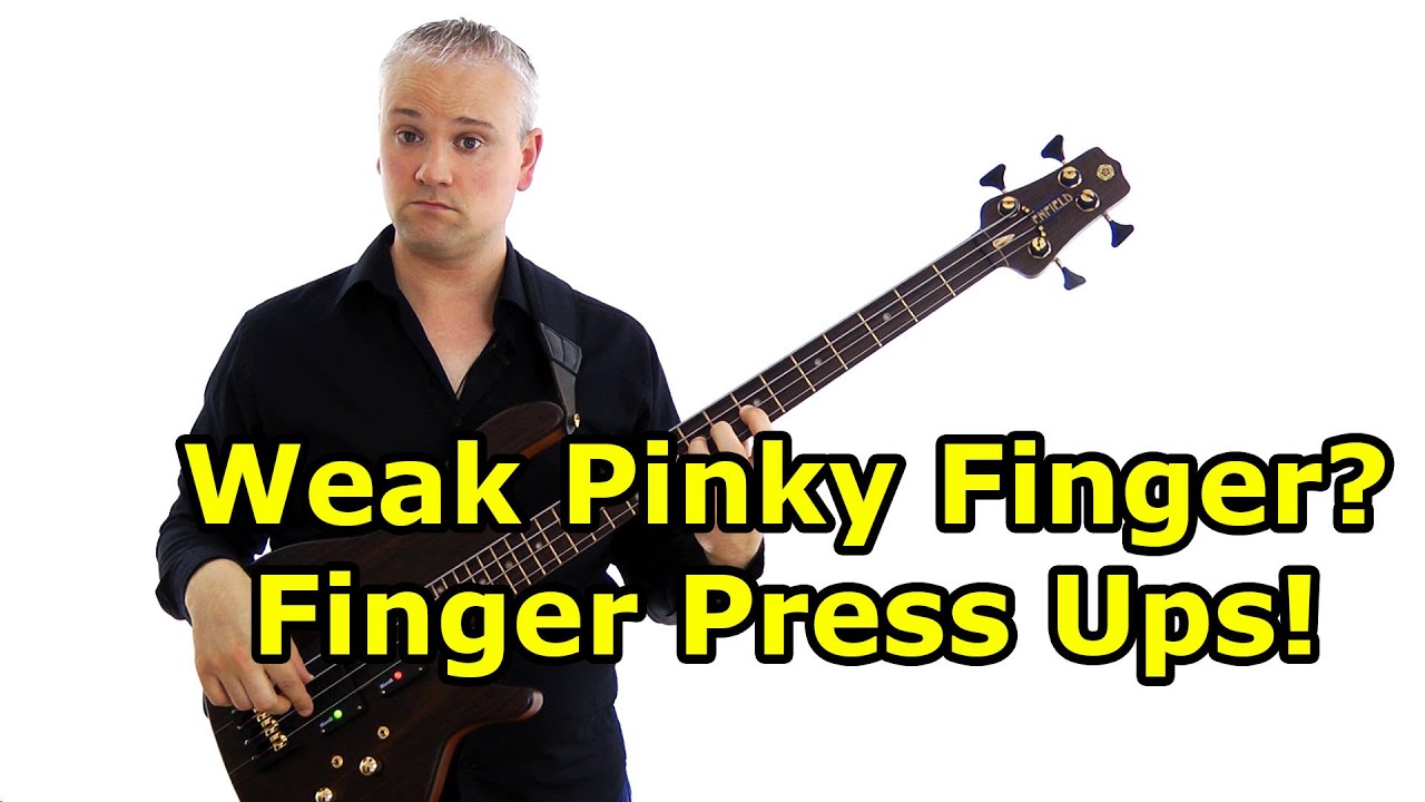 Weak Pinky Finger Exercise - Pressups For Bass Guitar!