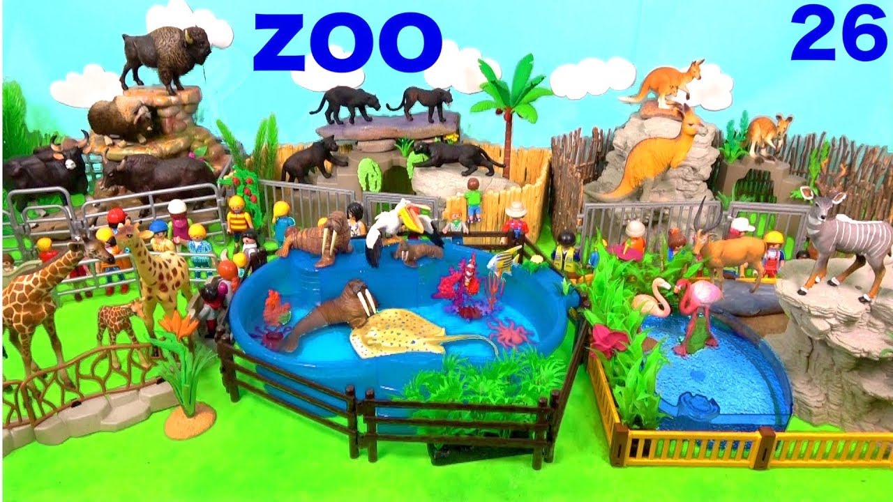 Wild Zoo Animal Toys For Kids - Learn Animal Names and Sounds - Learn Colors