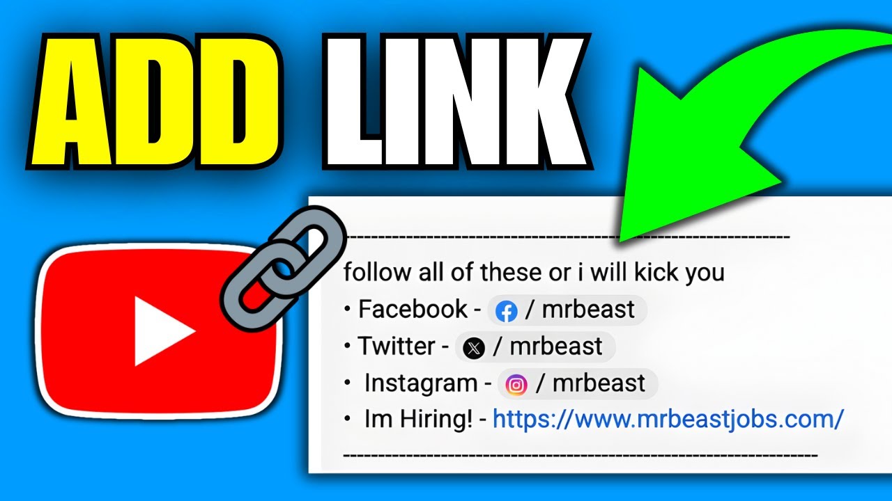 How To Add Link To YouTube Video Description
