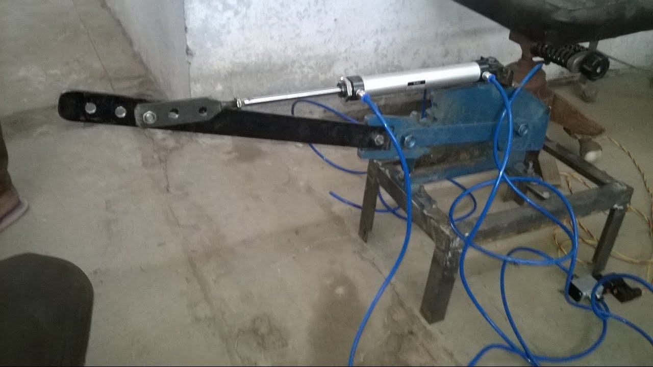 Automatic Pneumatic Sheet Metal Cutting Machine| B. tech project Final Year|