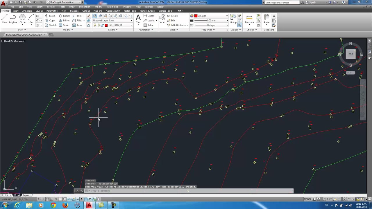 Extraccion de coordenadas a puntos de autocad