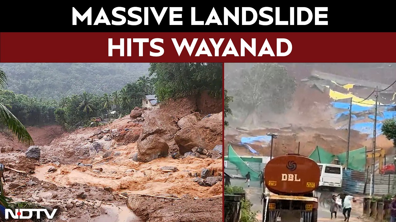Wayanad Landslide LIVE | Massive Landslide Hits Wayanad LIVE | Dramatic Visuals| Rescue Ops Underway