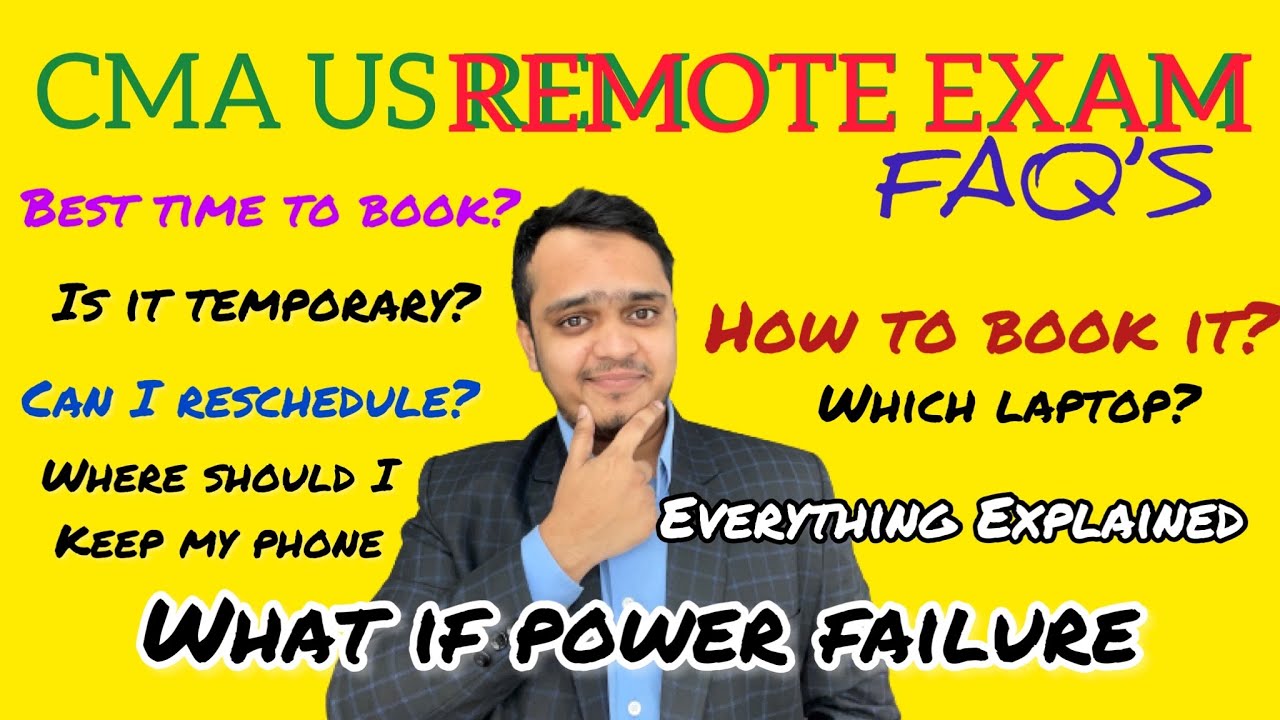 CMA US Remote Online Exam from Home || FAQ's