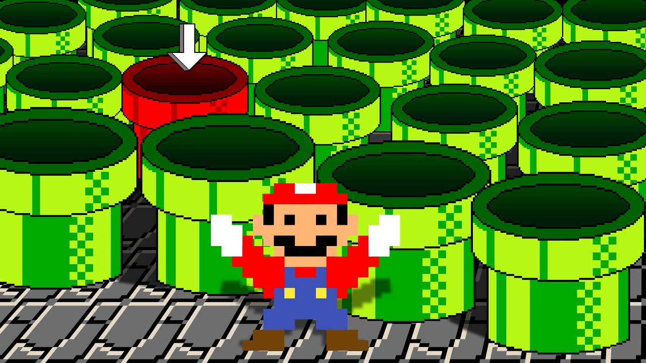 What If 100 Mystery Pipes But Only One Lets MARIO Escape?