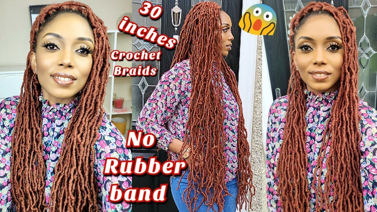 No😱 Rubberband How To 36inches Quickest Soft Locs Crochet Braids Tutorial | 🔥NO WRAPPING Karida