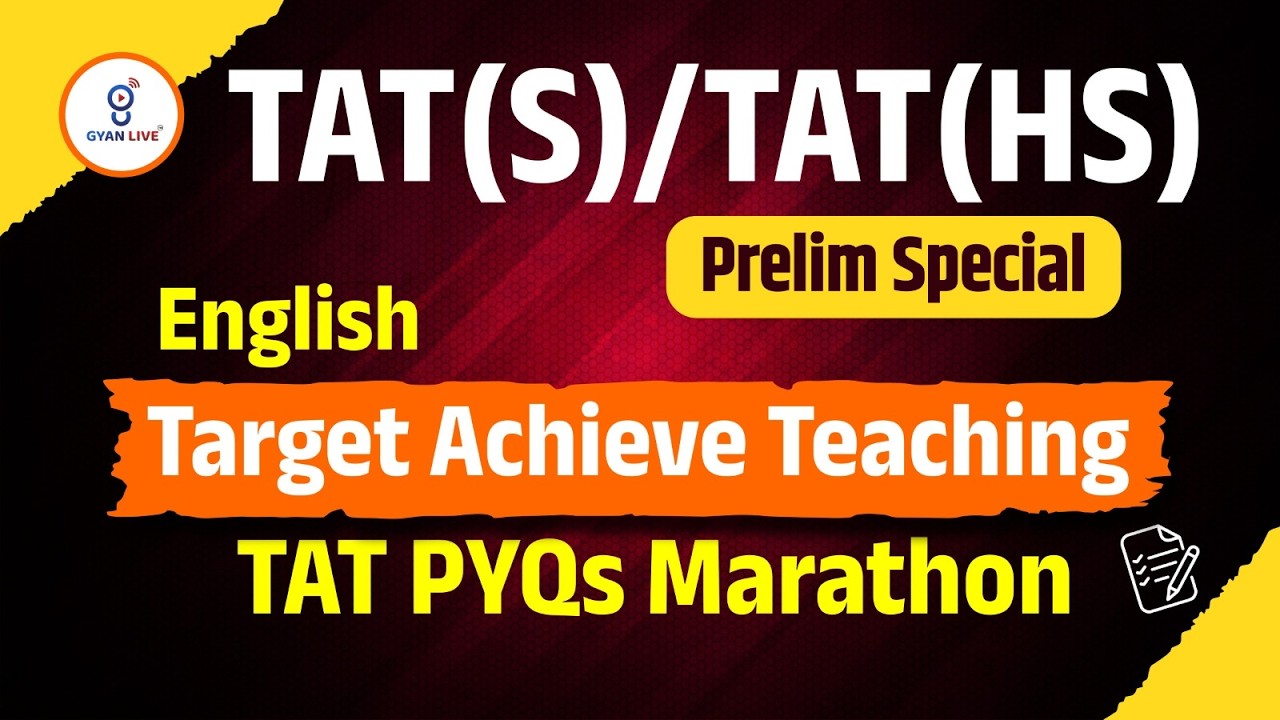 TAT(S)/TAT(HS) | Prelim Special | english + PYQs | 2026 Update સાથે  | @11am #gyanlivetat