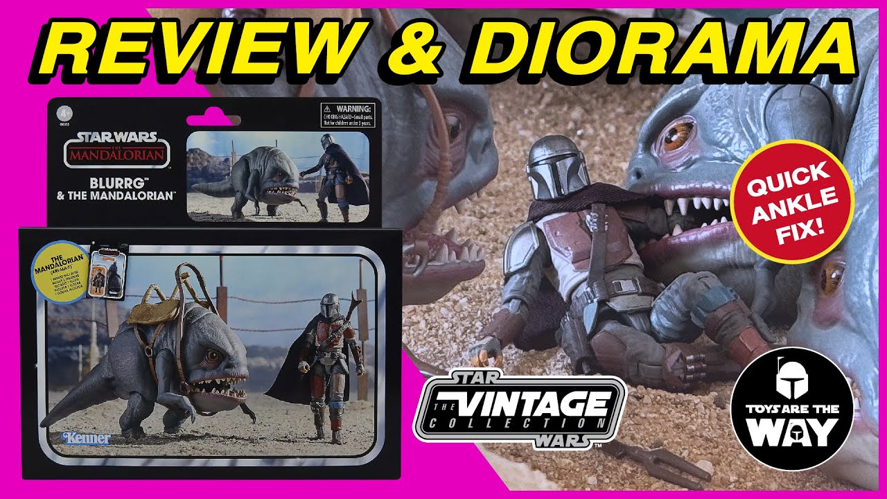 Star Wars The Vintage Collection Blurrg & The Mandalorian | Review & Diorama!