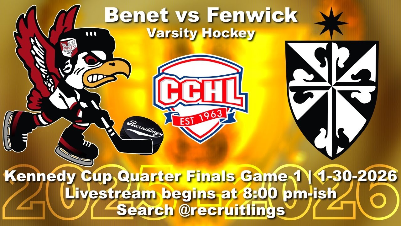 CCHL Kennedy Cup Quarter Finals Game One BENET REDWINGS VS FENWICK FRIARS 1 30 2026 #cchlhockey