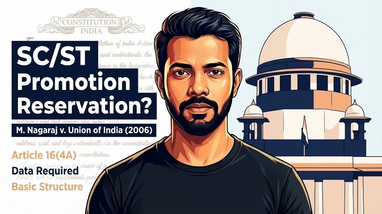 M Nagaraj Case Explained, Reservation in Promotion, SC ST Promotion Case, Article 16 4A Explained