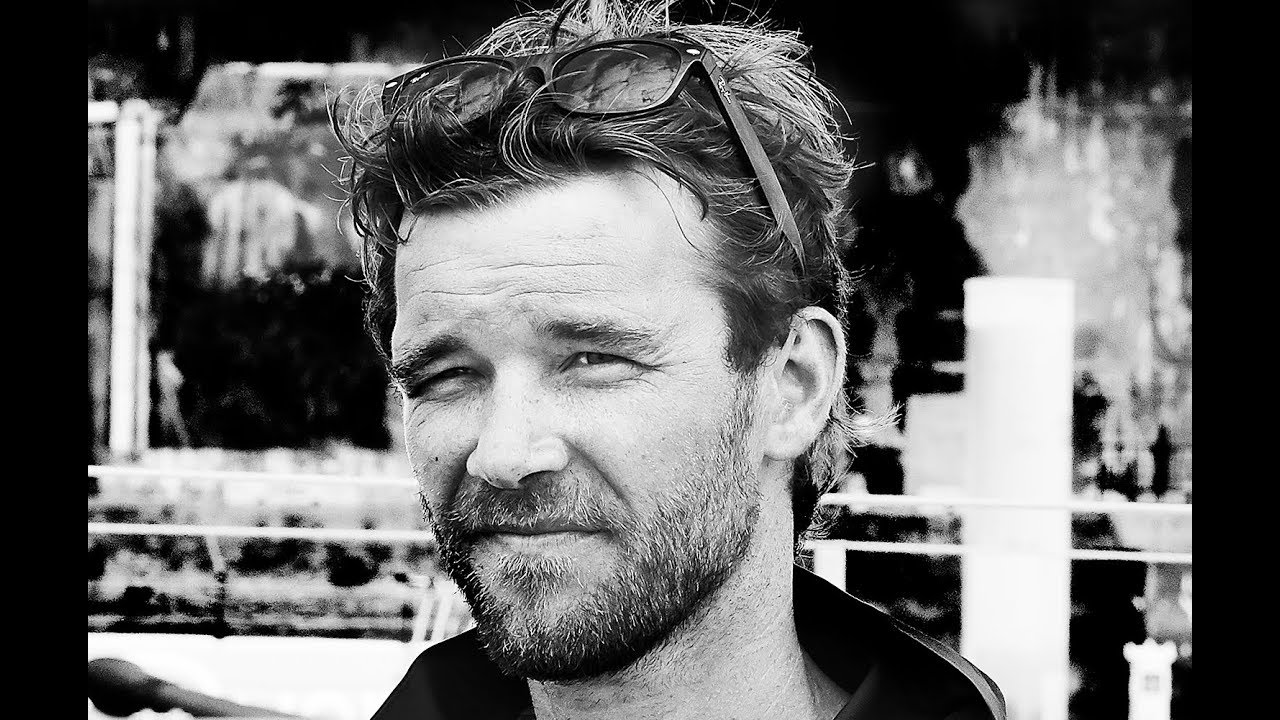 Skipper Gaetan Thomas at La Base in Lorient, France