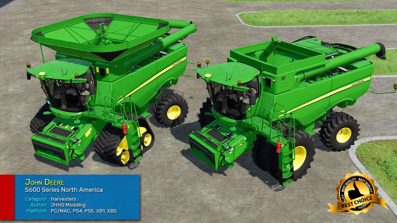 John Deere S600 Series [UPDATE] - Farming Simulator 22 FS22 Mods 2K
