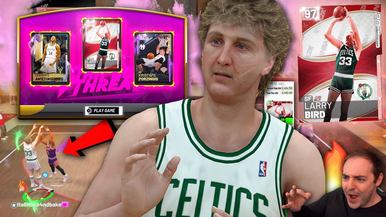 NBA 2K19 My Team PINK DIAMOND LARRY BIRD GOT INSANE RANGE! ONE OF THE BEST CARDS!!!