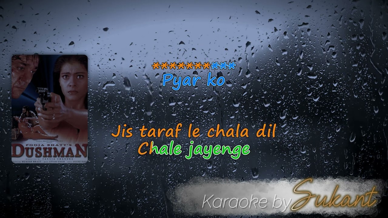 Pyaar Ko Ho Jaane Do | Karaoke 4K | Dushman | Lata Mangeshkar | Kumar Sanu | Uttam Singh