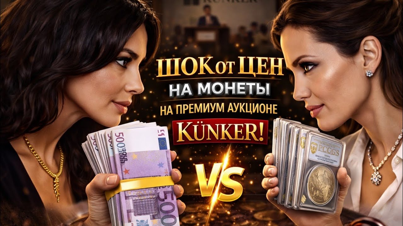 Шок от цен на монеты на премиум аукционе Kunker! Выводы на примере монет в PROOF 