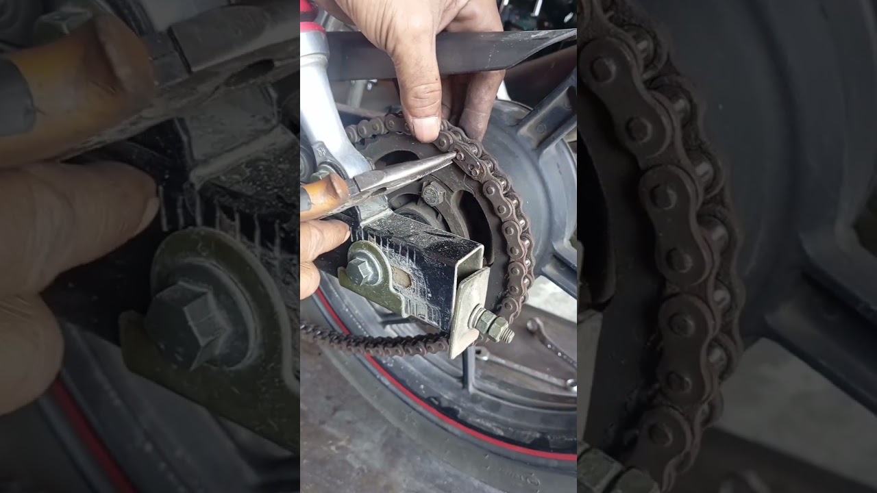 How to remove motorcycle chain lock! #shorts #chain #howto #motorcycle #lock #motorcyclechain