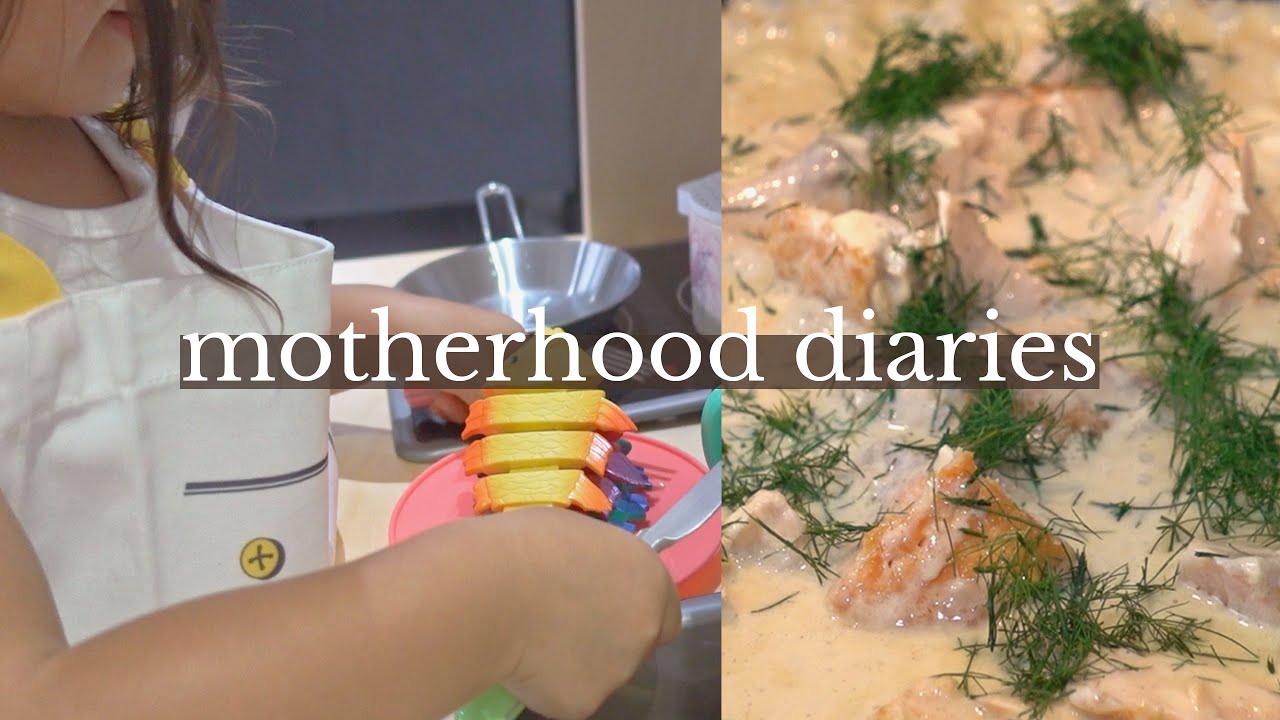 Easy dill, lemon & salmon linguini recipe | How to cook salmon dill | Motherhood diaries | VLOG