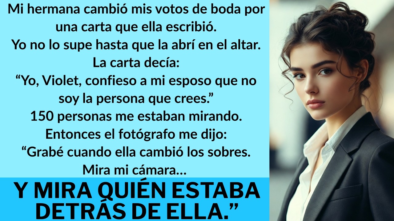 Mis padres ayudaron a mi hermana a cambiar mis votos de boda en el alta pero el fotógrafo lo grabó t