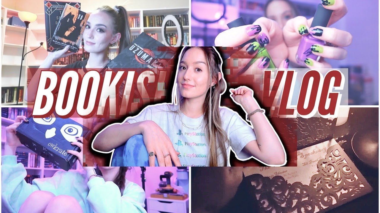 2 horror books, spooky nails, & spooky life | bookish vlog