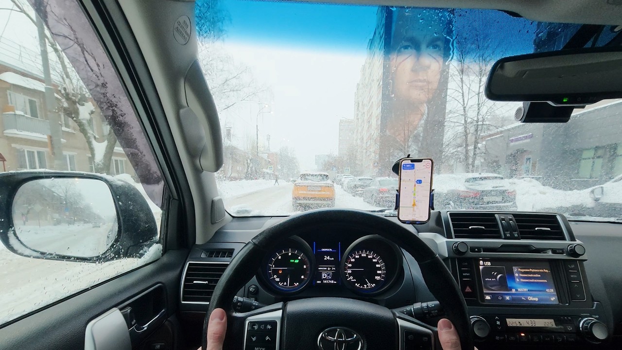 Toyota Land Cruiser Prado 150  test drive in heavy snowfall 2026 POV #toyota #prado150 #landcruiser
