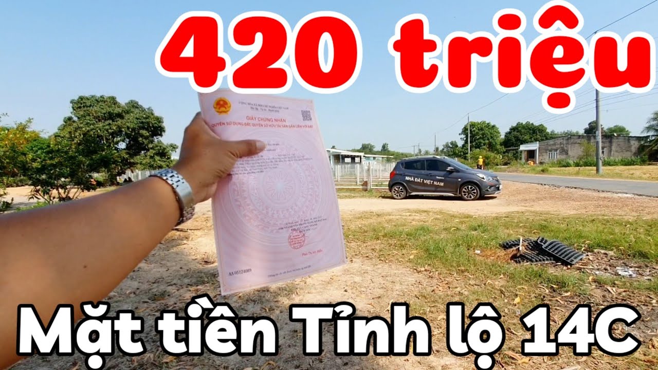Còn 1 lô đất mặt tiền Tỉnh Lộ 14C kế bên ngã 3 Tỉnh Lộ 796 Ninh Điền Tây Ninh bán giá rẻ 420 triệu