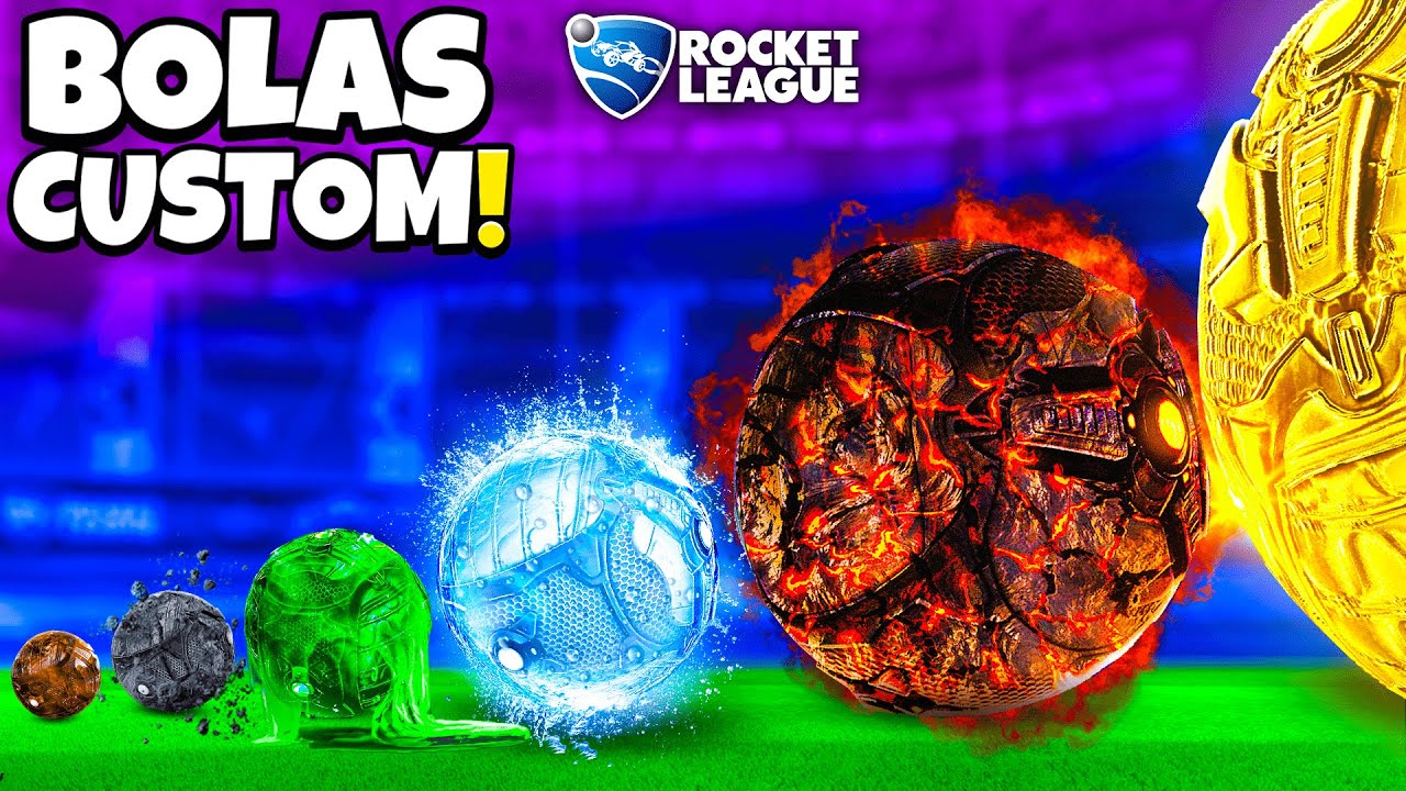 ROCKET LEAGUE com BOLAS INFINITAS E CUSTOMIZADAS (ball textures+physics mod)