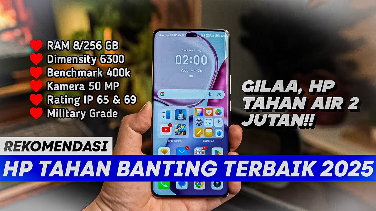 HP KUAT BUAT OJOL & HIKING💪, 7 HP Tahan banting & tahan air TERBAIK 2-4 Jutaan