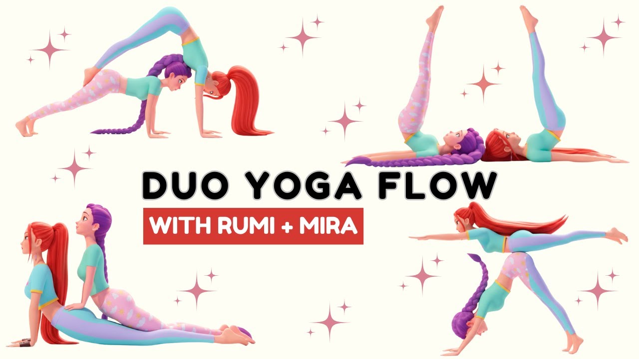 Kids Duo yoga poses | Best partner yoga poses with Rumi & Mira | Kpop demon Hunters