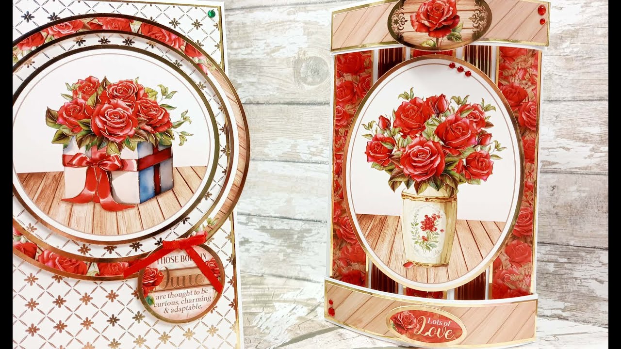 Cardmaking with Hunkydory's Year of Flowers topper collection -June Rose