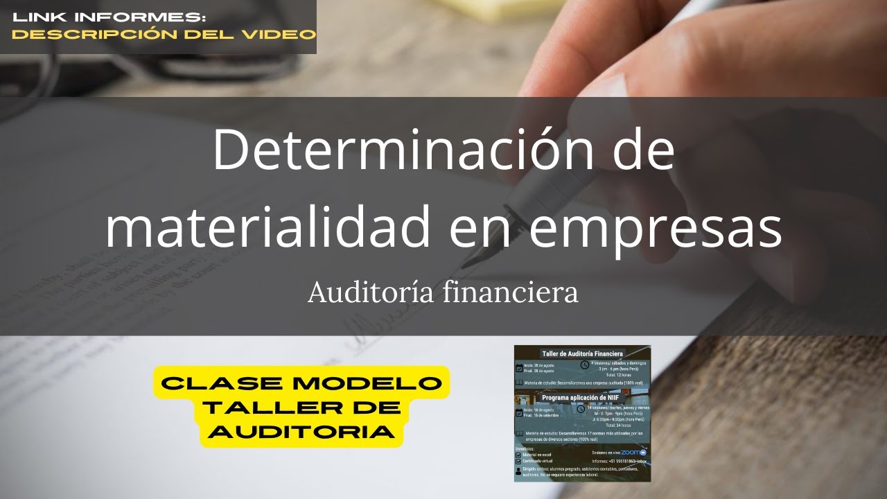 Determinación de materialidad - EEFF reales