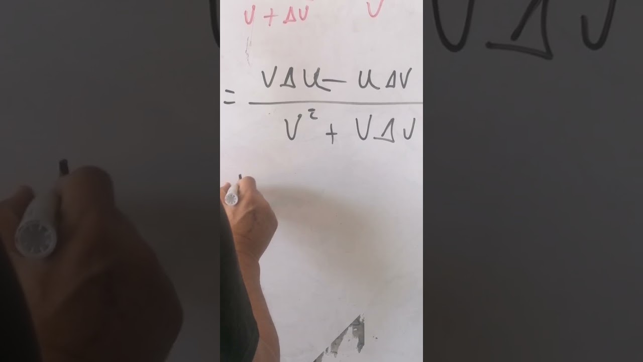 Derivada del cociente de dos funciones
