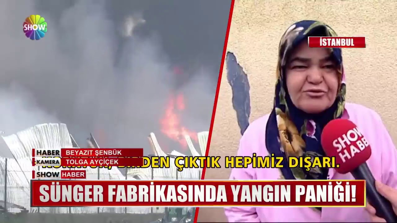 Sünger fabrikasında yangın paniği!