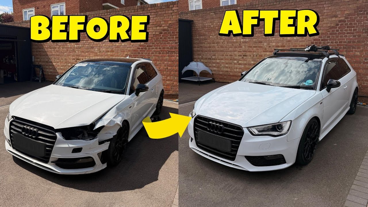 FULL REBUILD - REBUILDING A CRASH DAMAGED AUDI A3 8V S LINE - FRONT END DAMAGE REPAIR
