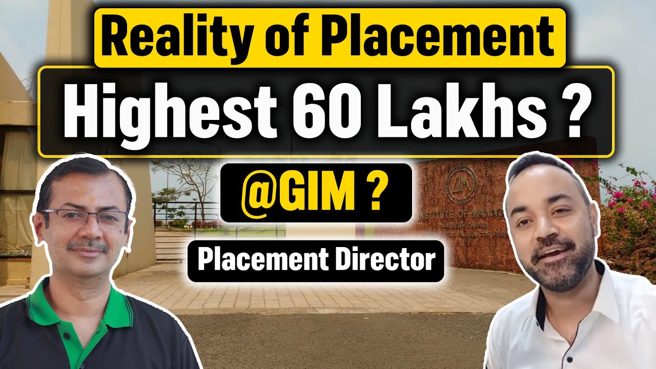 MBA Placement Reality | How to get best MBA Placements ft. D N Venkatesh, Dean Academics GIM