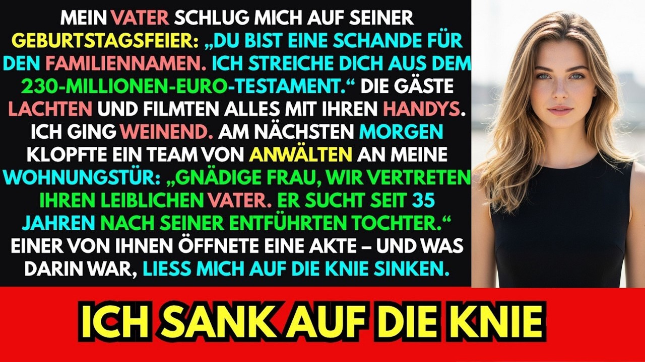Vater enterbte mich nach einer Ohrfeige – dann enthüllten Anwälte, dass ich als Baby entführt wurde